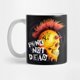 hand drawn punk rock illustration Mug